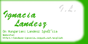 ignacia landesz business card